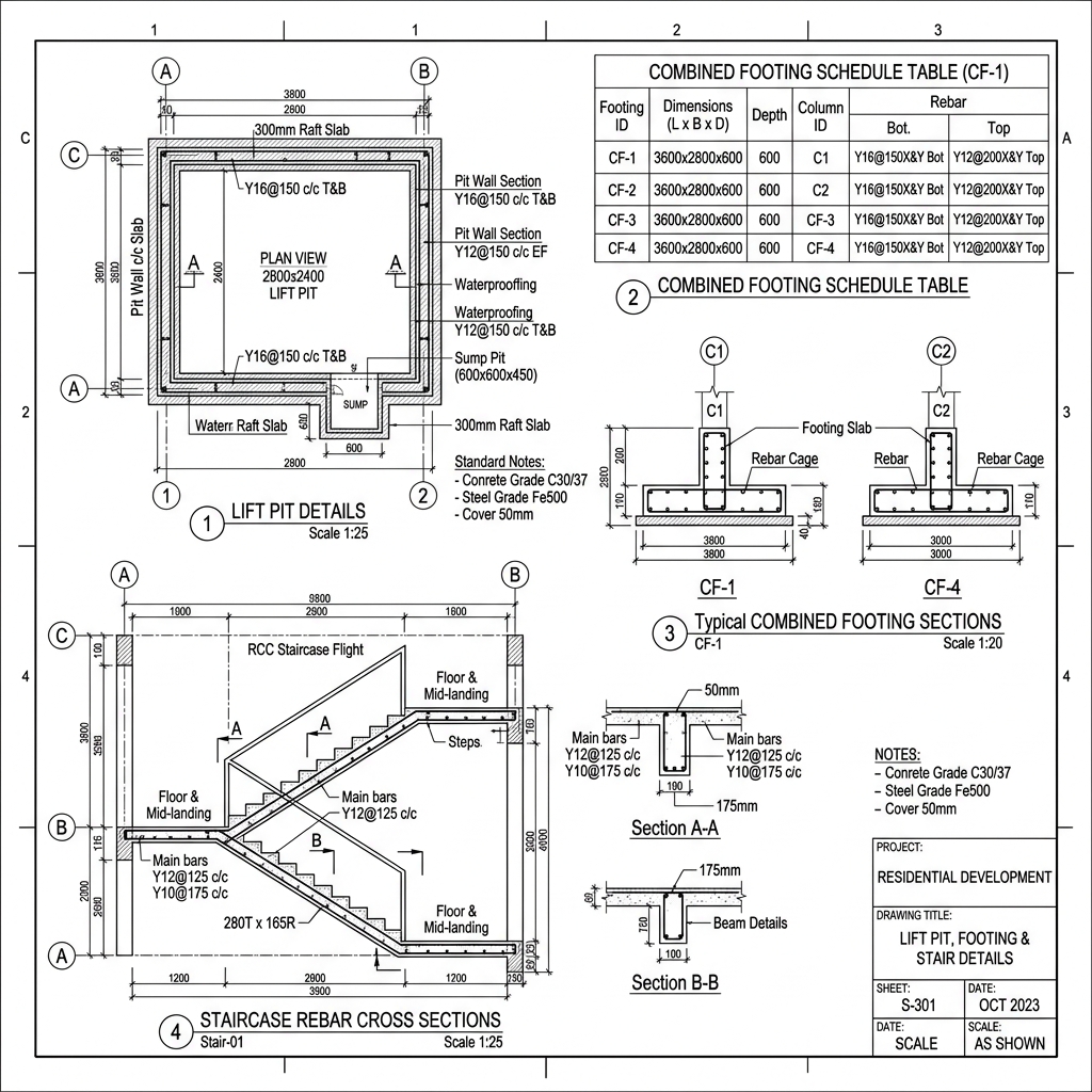 Architectural Blueprint & Structural Engineering Plan